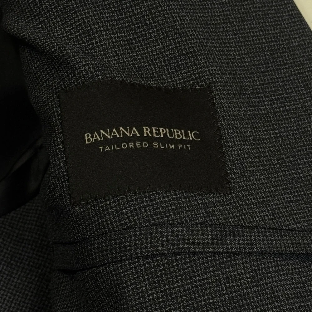 Banana‎ Republic Core Temp Blazer Mens 48L Slim Gray Wool Performance Jacket NWT